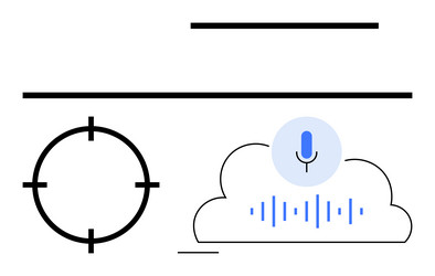 voice command recognition in cloud technology vector image