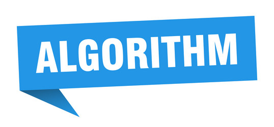 algorithm speech bubble ribbon sign vector image