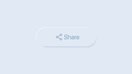 share button template in neumorphism style vector image