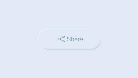 Share button template in neumorphism style vector