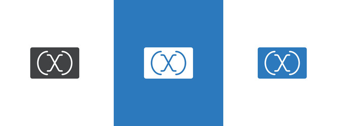 variable symbol icon thin line vector image