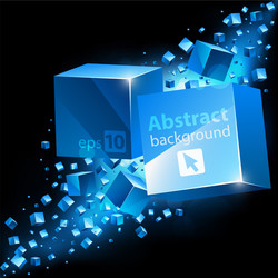 Dynamic 3D Cube Background vector image