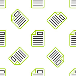 line file document icon isolated seamless pattern vector image