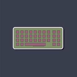 paper sticker on background of computer keyboard vector image