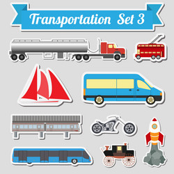 Set of all types transport icon for creating vector