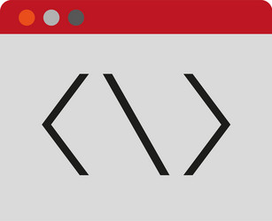 tab or website with code icon image vector image