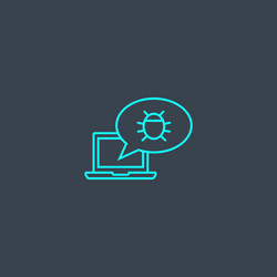 adware concept blue line icon simple thin element vector image