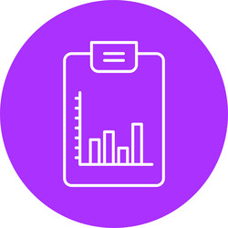 bar chart line circle icon vector image