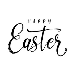 happy easter hand drawn calligraphy design Vector Image