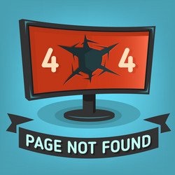 oops error 404 web banner page not found broken vector image