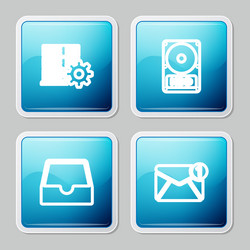 set line server setting hard disk drive hdd vector image