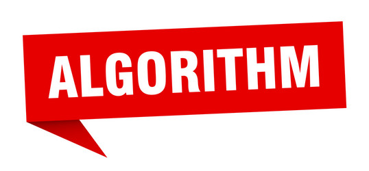 algorithm speech bubble ribbon sign vector image