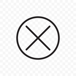 Delete Cross Icon - Close Button vector image