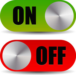 on-off power button switch toggle slider vector image