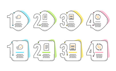 ssd checkbox and document icons set call center vector image
