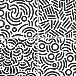 Abstract Line Patterns vector image