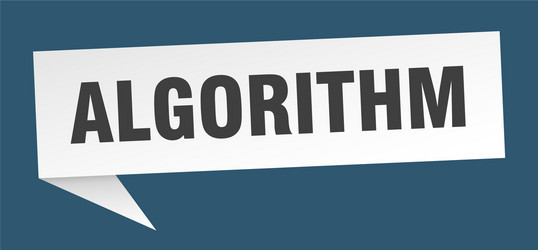 algorithm speech bubble ribbon sign vector image