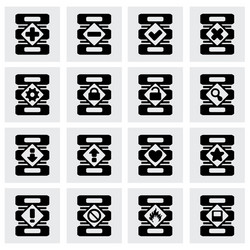 database icon set vector image