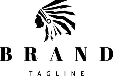 Native American Tribal Logo Vector Image