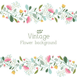 Vintage Floral Background Vector Image