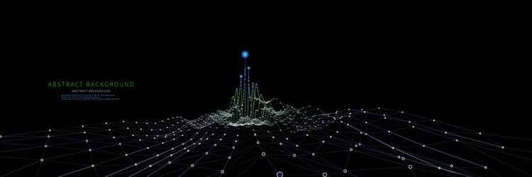 abstract background color graph from points in vector image