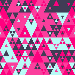 geometric color triangles seamless pattern vector image