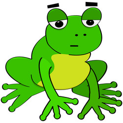 Lazy Frog Vector Image