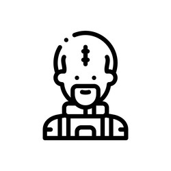 man icon thin linear style design isolated vector image