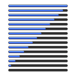 progress loading bar set on white background vector image