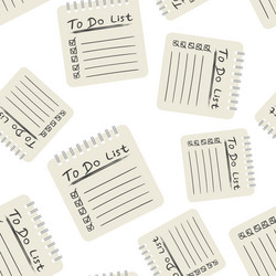 realistic notepad with spiral seamless pattern vector image