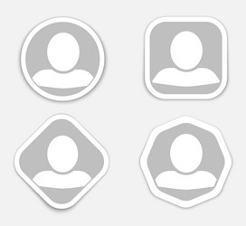 User Avatar Icons Set vector image