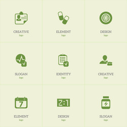 set of 9 editable complex icons includes symbols vector image