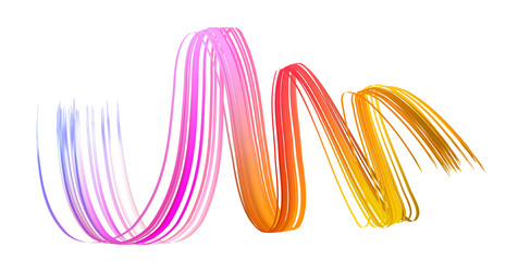 3d colorful abstract twisted fluide shape flow vector image