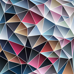 Abstract vitrage with triangular multi colors grid vector