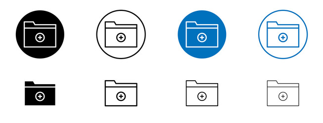 create folder icon set vector image