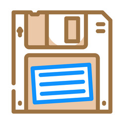 digital data storage floppy disk color icon vector image