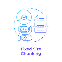 fixed size chunking blue gradient concept icon vector image