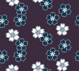 sakura geometric flower japanese chinese design Vector Image