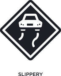 slippery isolated icon simple element from vector image