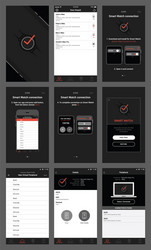 smartwatch connection app ui design user interface vector