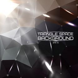 abstract triangle space background with bright vector image