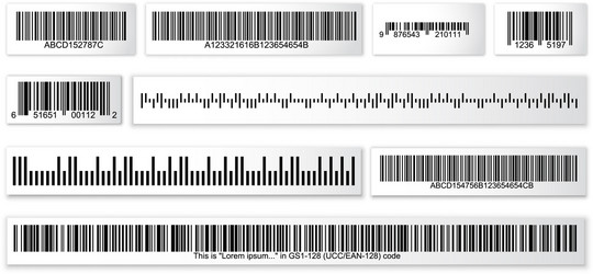 barcode and qr code collection with a random set vector image
