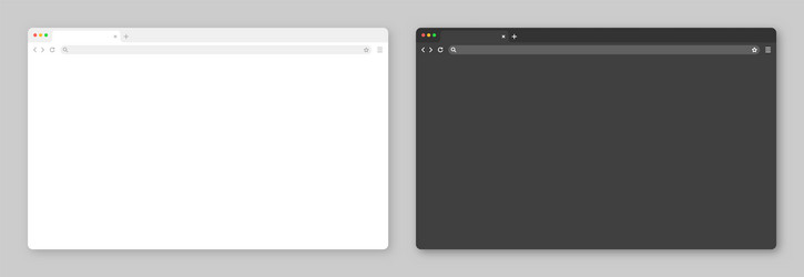 blank web browser window with tab toolbar vector image