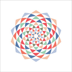 Circular fractal design element vector