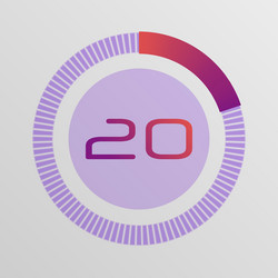 circular interval timer vector image