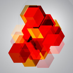 Geometric Cube Background vector image