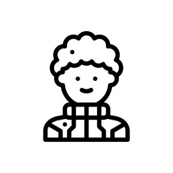 man icon thin linear style design isolated vector image