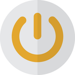 on and off button in minimal style vector image