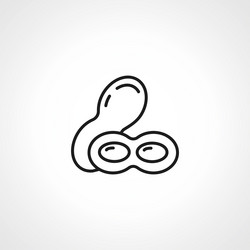 peanut line icon web linear vector image