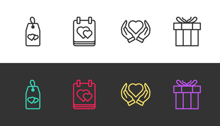 set line please do not disturb with heart vector image